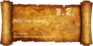 Móra René névjegykártya